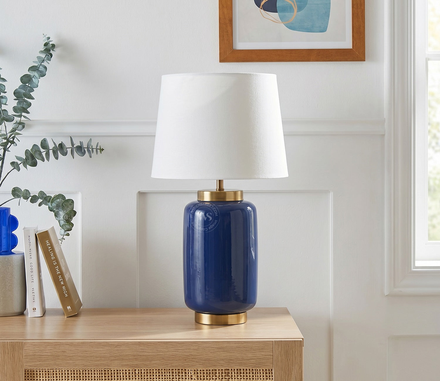 Ceres Metal Blue Table Lamp