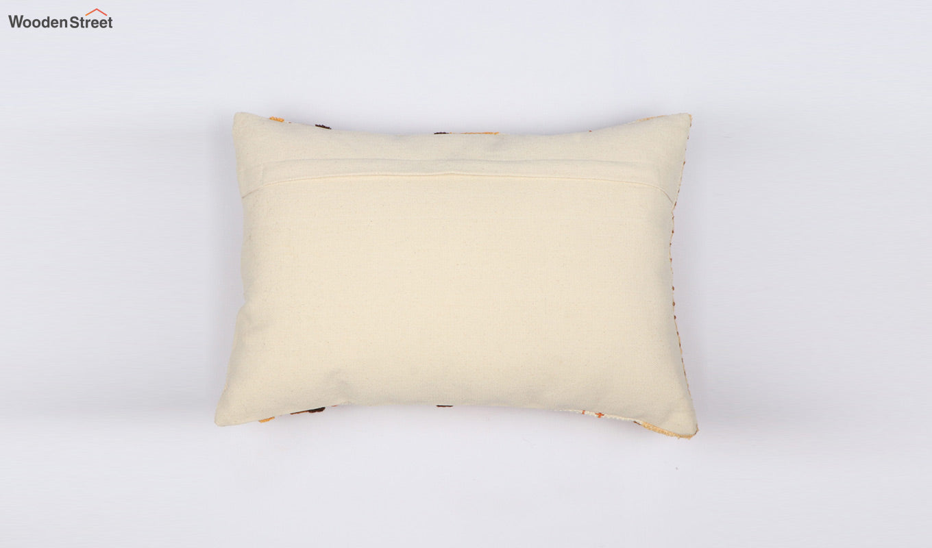 Umber Stripes Embroidered Cushion Cover