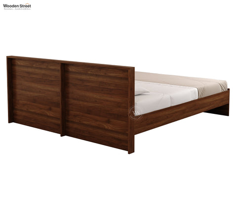 Clemency Bed with Cushioned Headboard Without Storage (Queen Size, Columbian Walnut Finish)