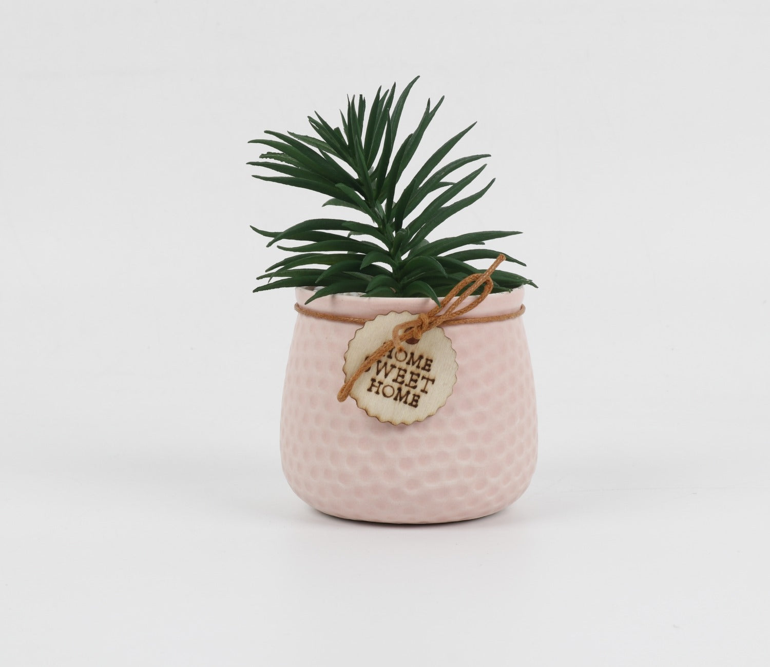 Bloomify Ceramic Pot With Artificial Flowers (Light Pink)