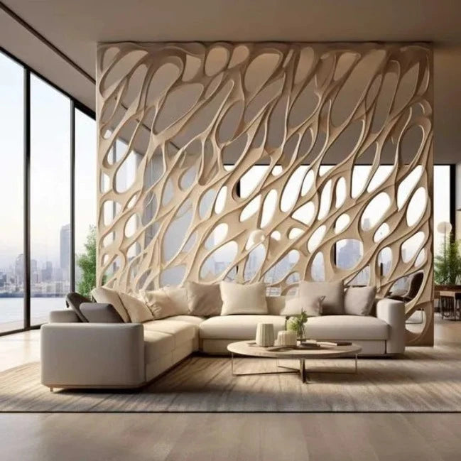 Trueliving Modern Light White Partition of Room 80" Width: Height: 72"