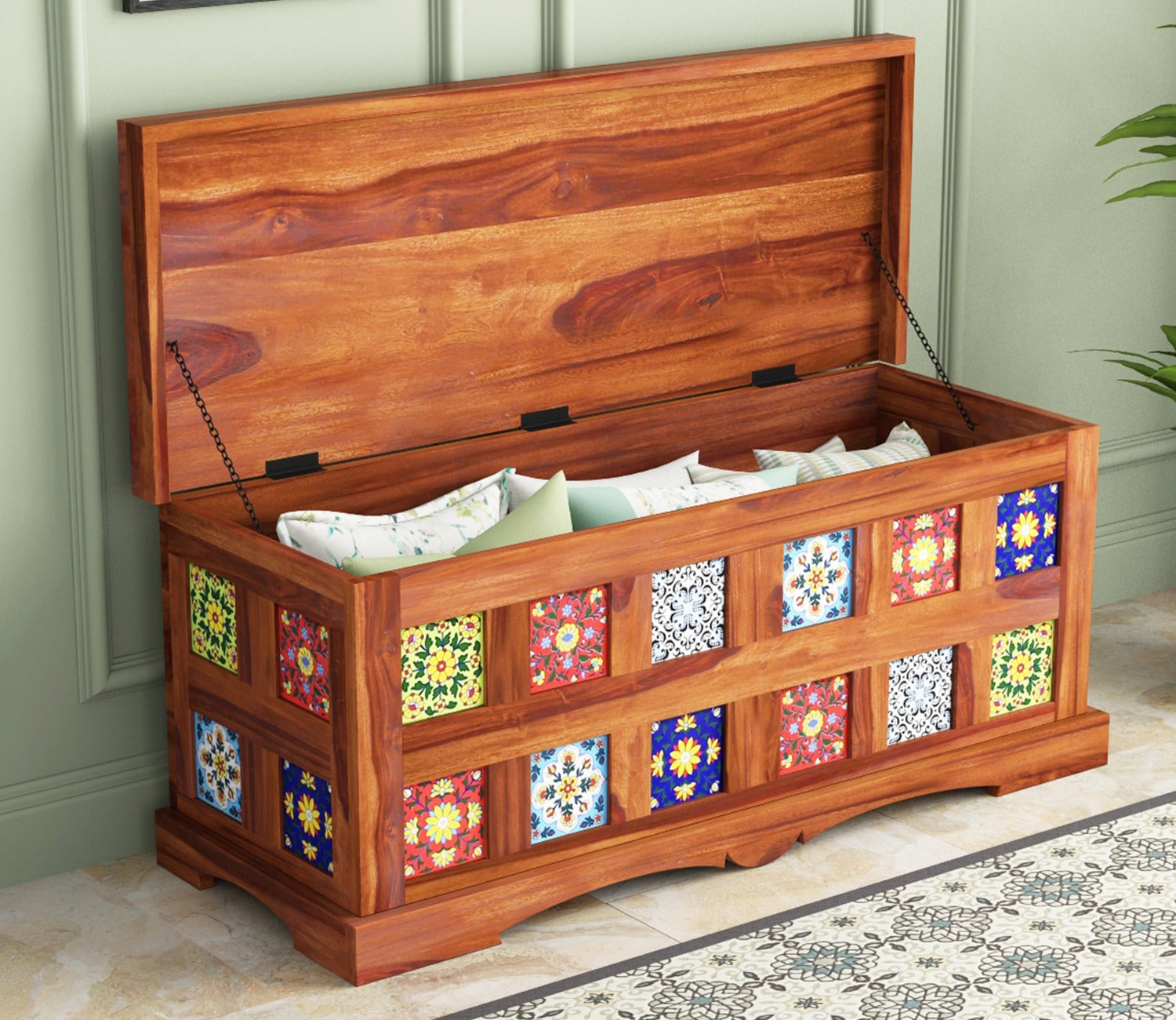 Boho Trunk Box (Honey Finish)