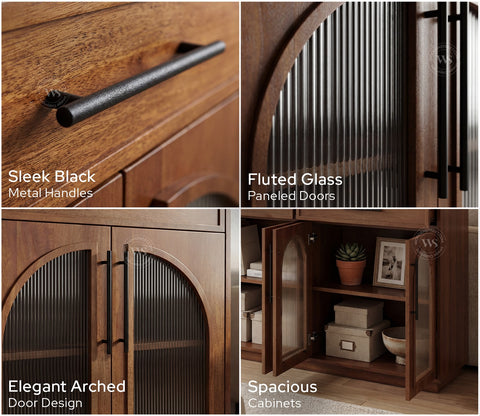 Nyrah Mango Wood Cabinet (Teak Finish)