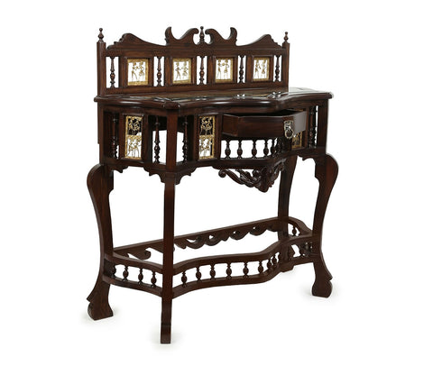Royal Console Table in Teakwood with Walnut Finish