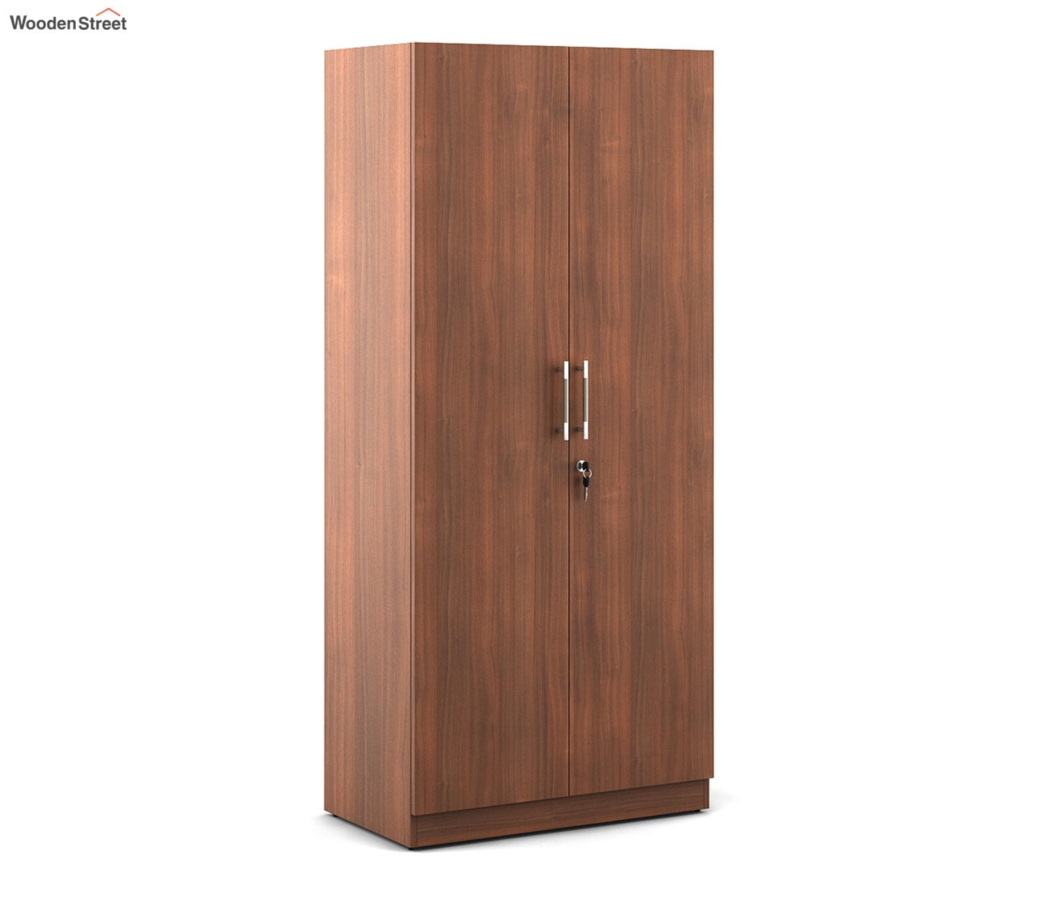 Kosmo Optima 2 Door Engineer Wood Wardrobe (Exotic Teak Finish)