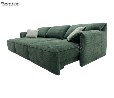Elden Powered Recliner Sofa with Extendable Seating (Green)