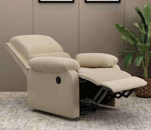 Arvana Motorized Recliner Sofa (Beige)