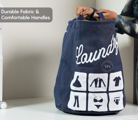 Aquanest Foldable Canvas Laundry Basket