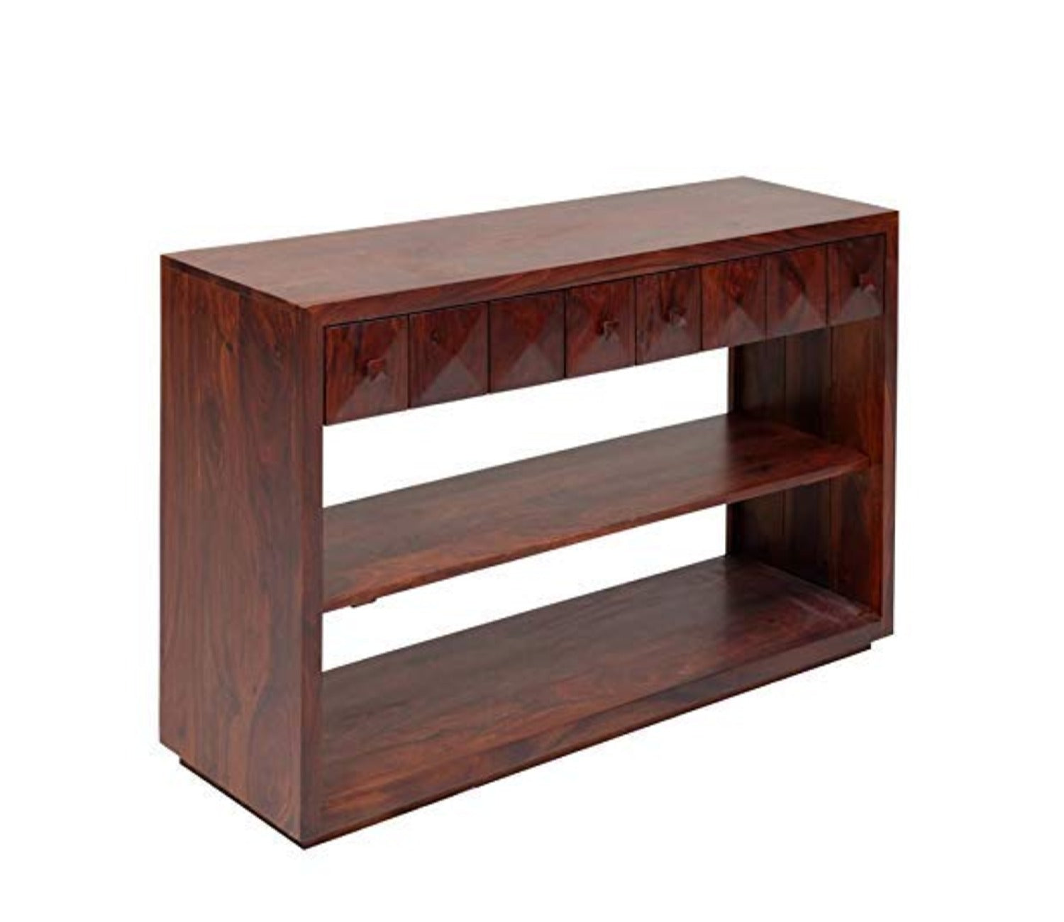 Italian Solid Wooden Partition Leave Design Console Table