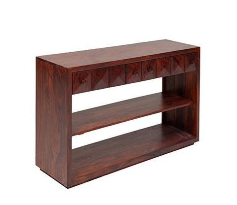 Italian Solid Wooden Partition Leave Design Console Table