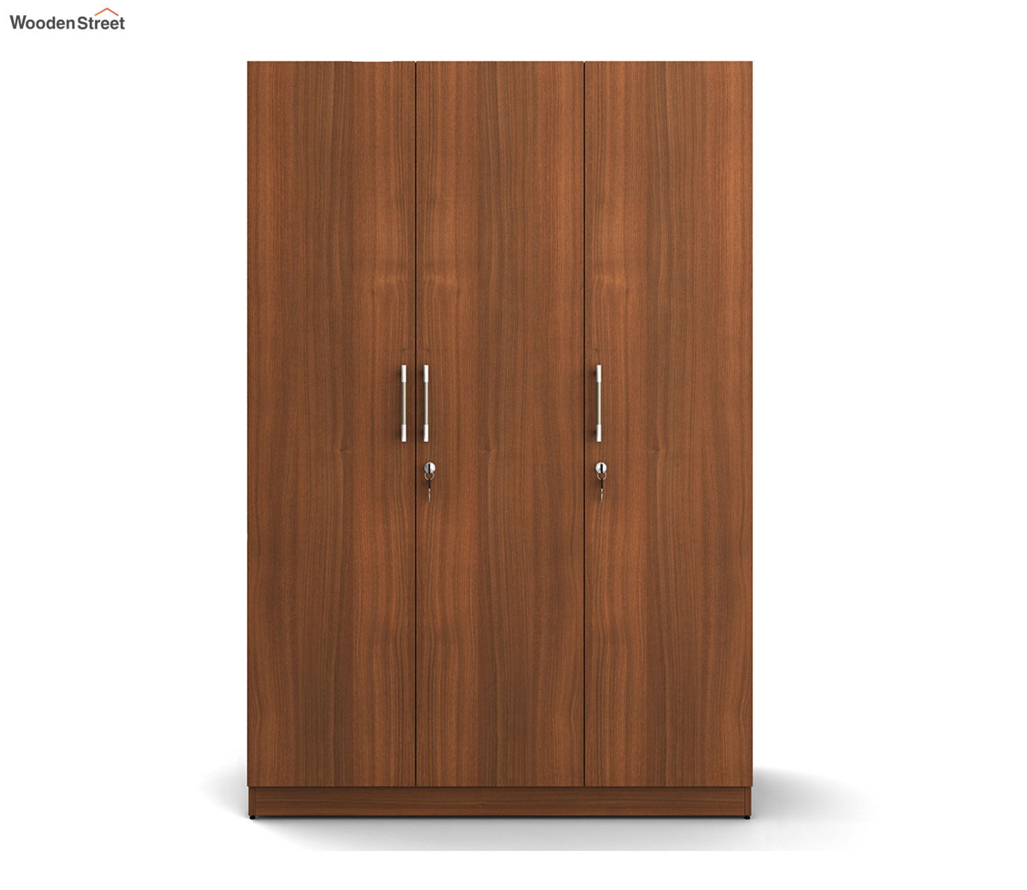Kosmo Optima 3 Door Engineer Wood Wardrobe (Exotic Teak Finish)