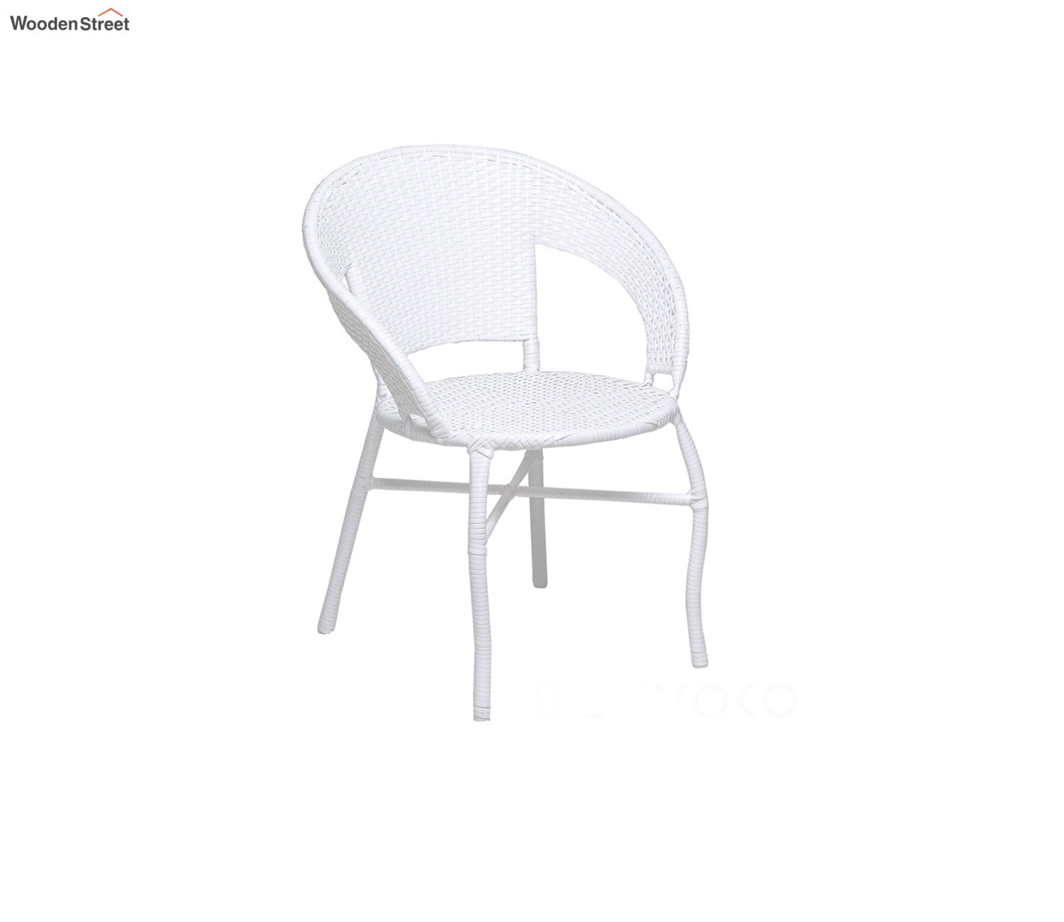2 Seater Patio Table Set (White)