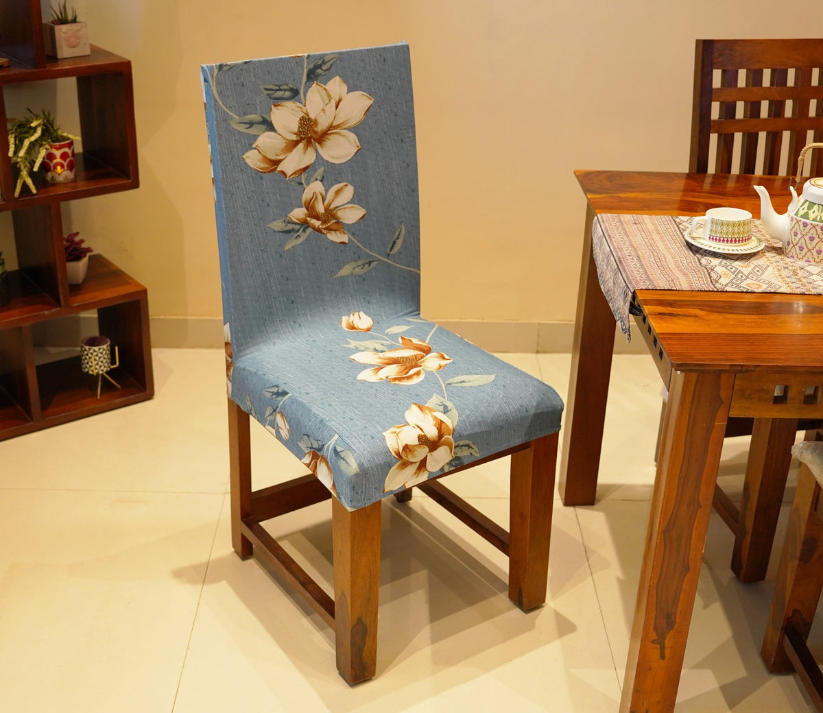Adina Floral Printed Polyester Spandex 1 Piece Chair Cover