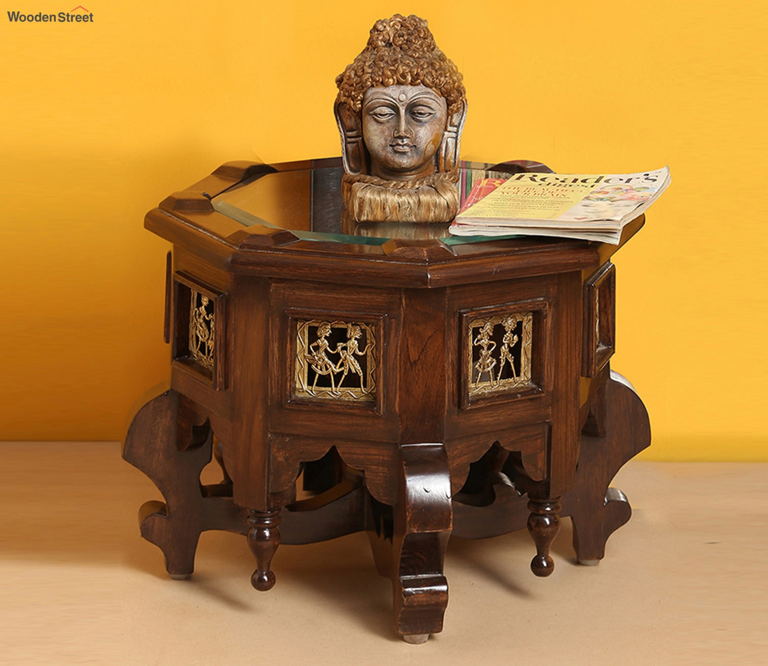 Princess Dark Brown Octagonal Accent Table