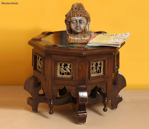 Princess Dark Brown Octagonal Accent Table