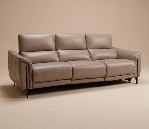 Dennis Luxe Electric Recliner 3 Seater Sofa (Urban Beige)