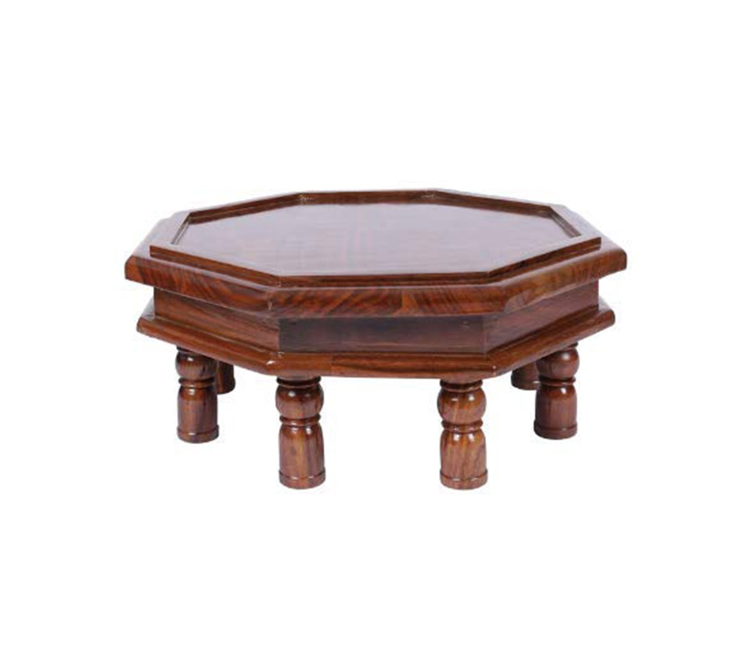 Brown Wooden Octagon Chowki