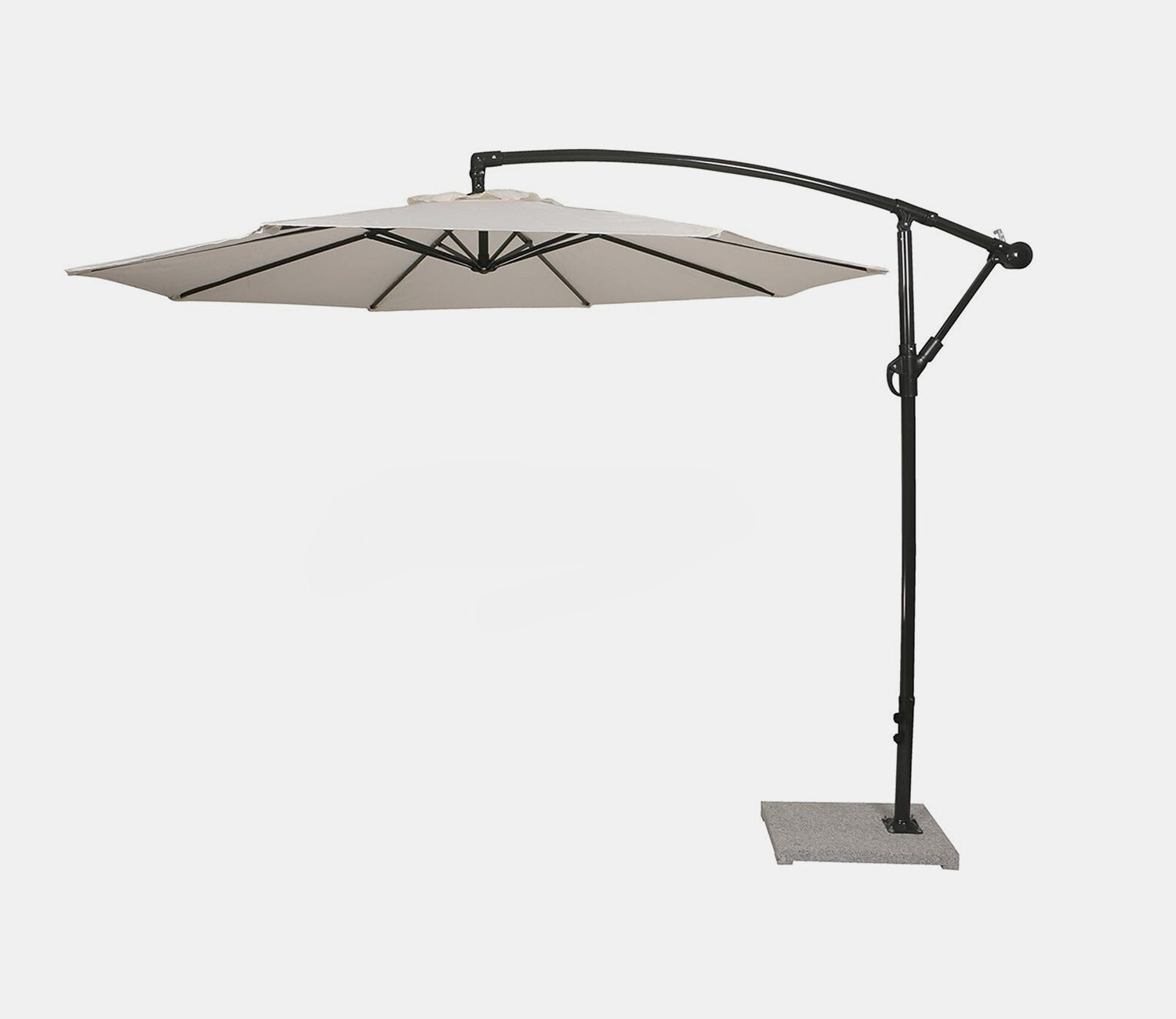 Waterproof Side Pole Garden Umbrella with Stand (White)