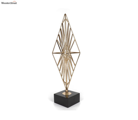 Whimsical Rhombus Console Table Decor (S, Gold)