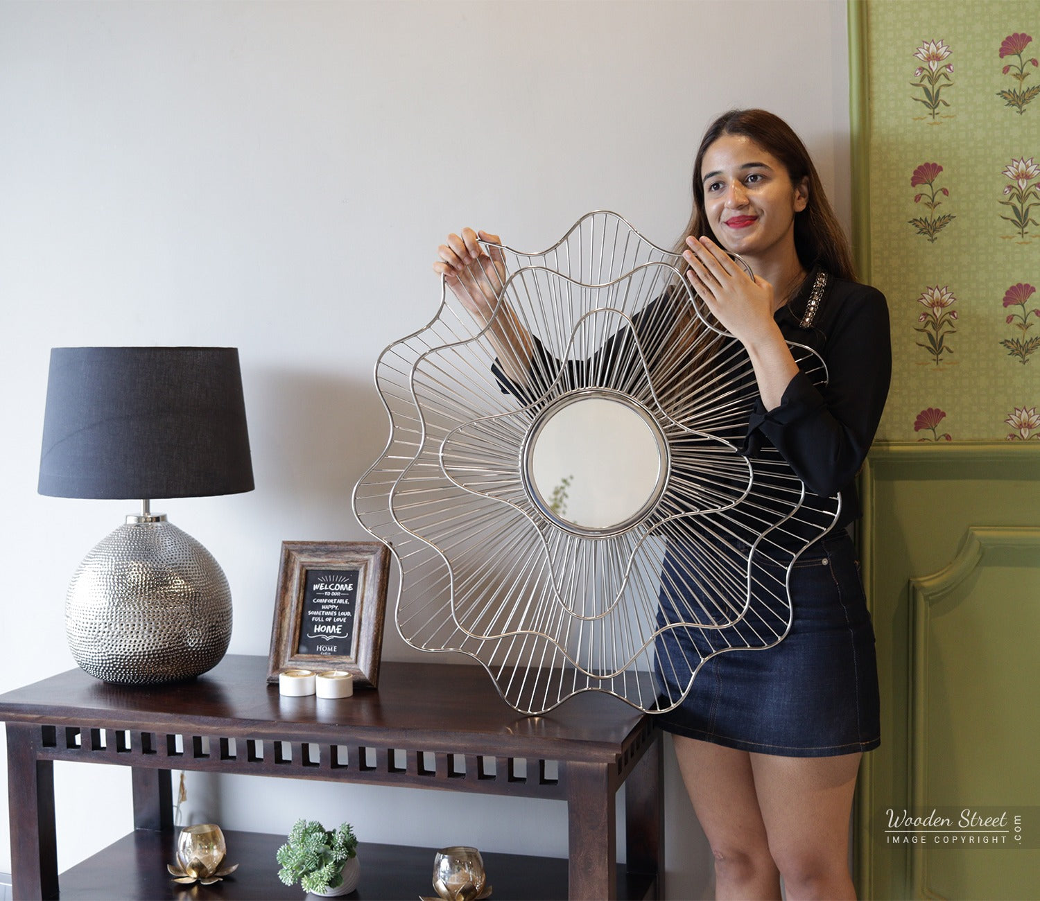 Nebula Metal Mirror with Frame