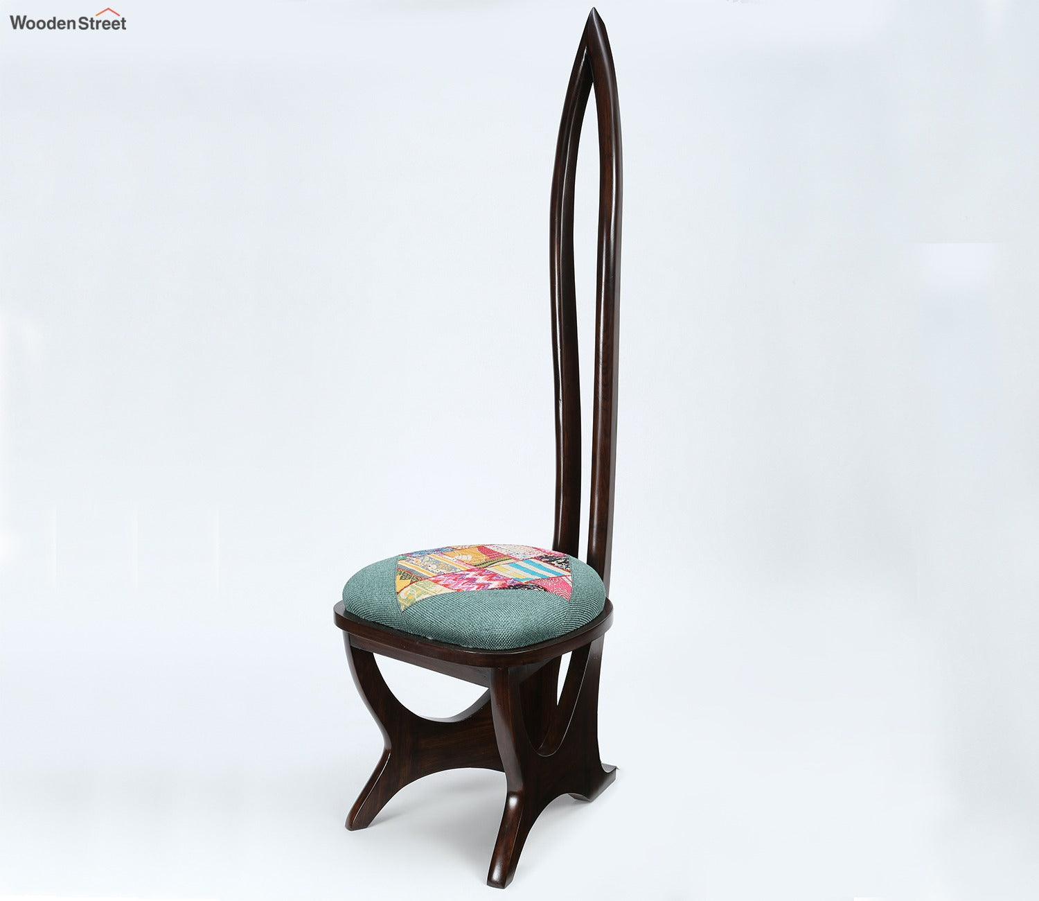 Helena Lobby Chair with Stylish Backrest in Walnut Finish
