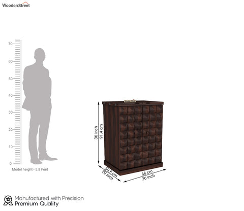 Auric Small Bar Cabinet (Walnut Finish)