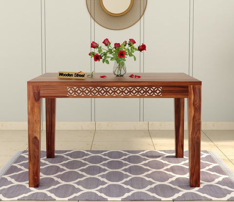 Cambrey Compact 4 Seater Dining Table (Honey Finish)