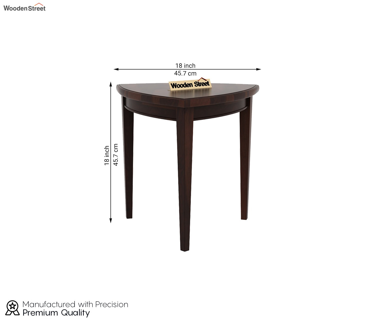 Mason Sheesham Wood Nest of Tables (Walnut Finish) - Set Of 3