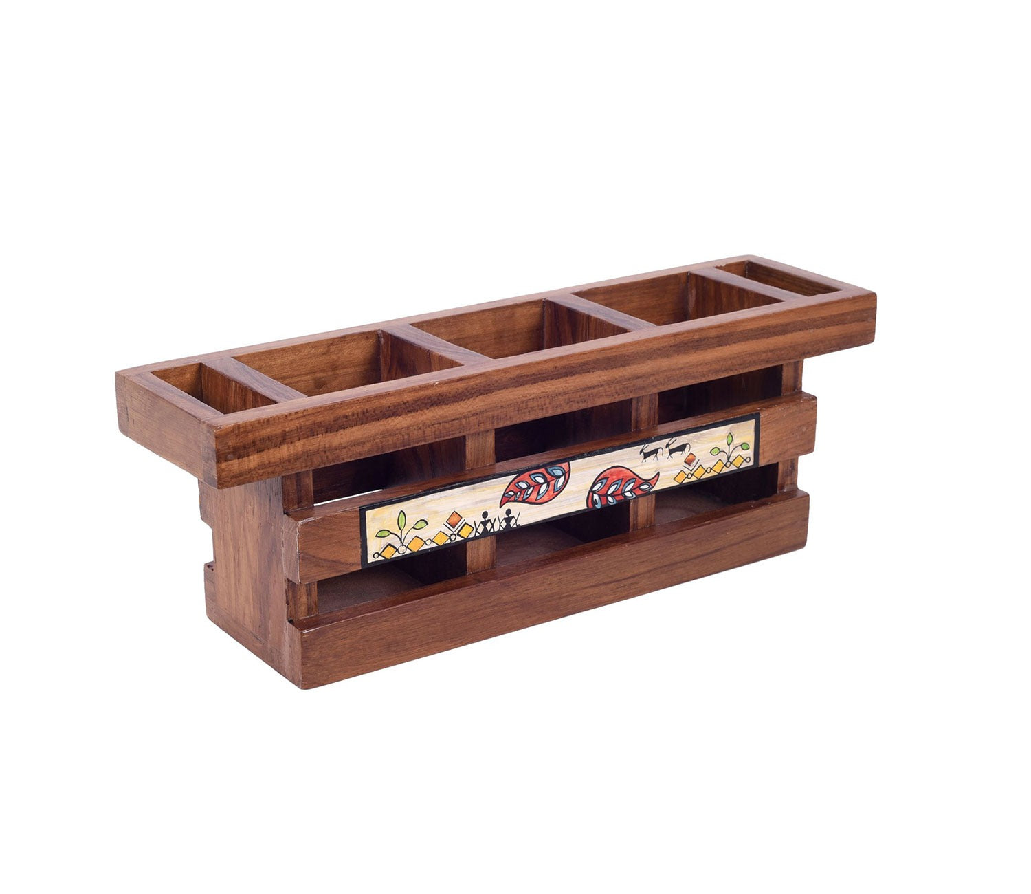 Handcrafted Flora Cutlery Storage Box