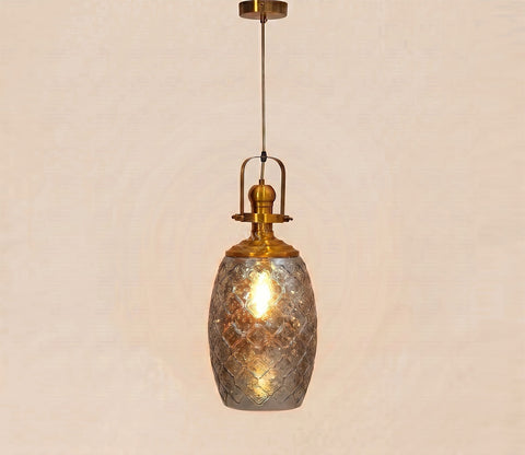Sylvia Glass Lampshade Hanging Lights (Smokey Grey)