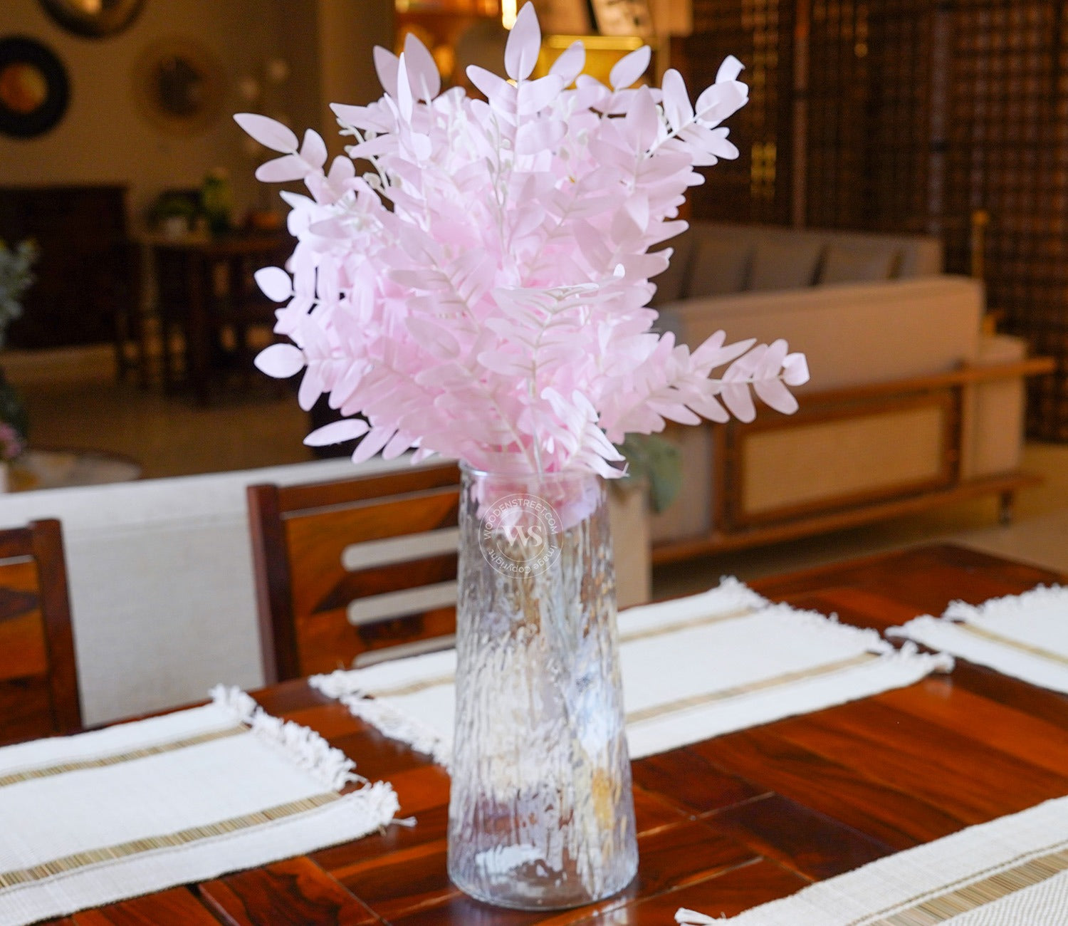 Fleura Hammered Textured Glass Vase