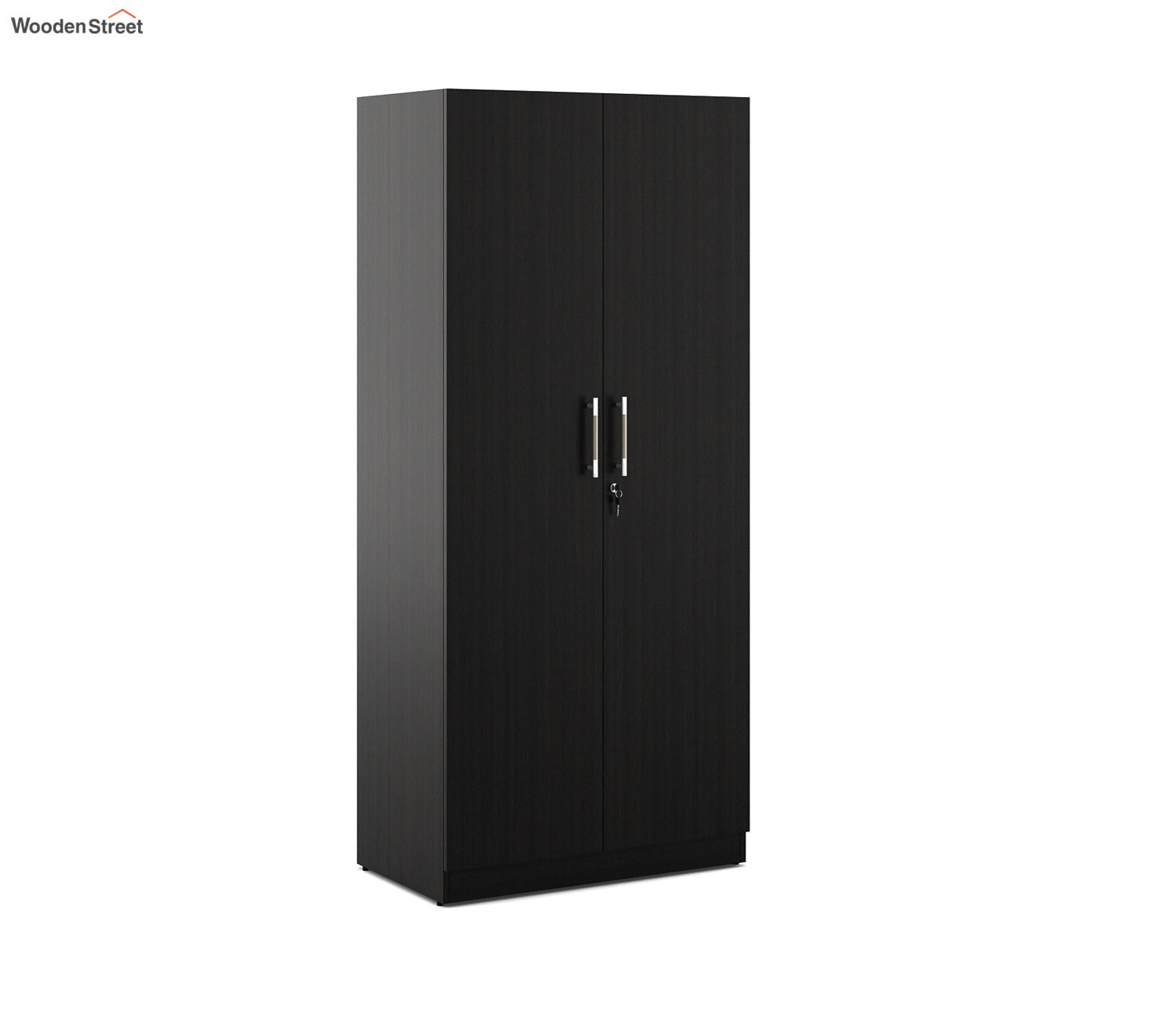 Kosmo Optima 2 Door Engineer Wood Wardrobe (Flowery Wenge Finish)