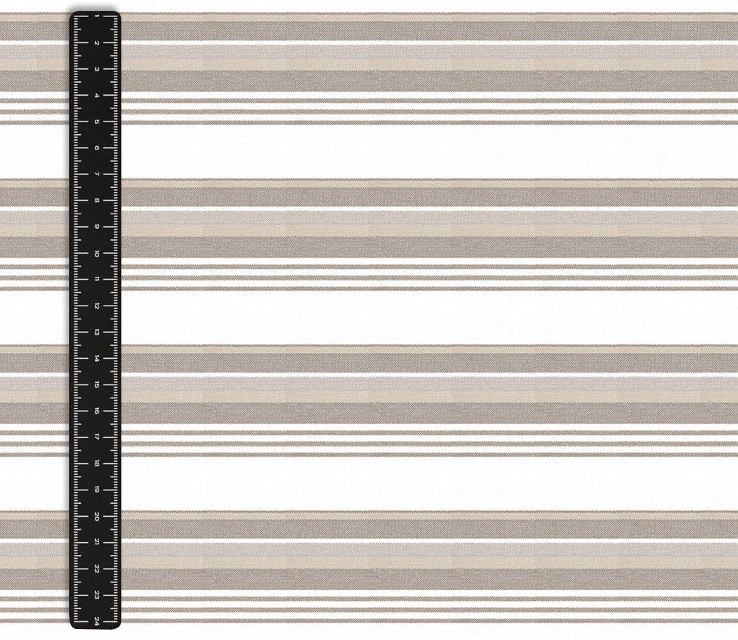 Cream Stripe Printed Cotton Fabric