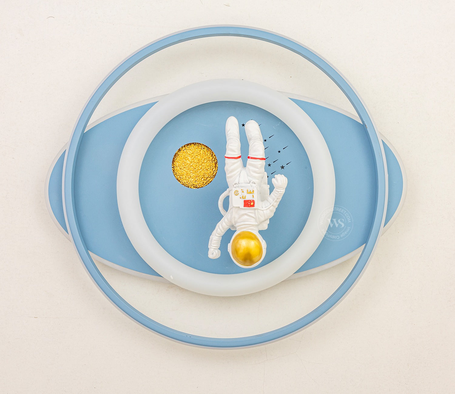 Elowen Space-Themed Wall Light with White Astronaut on Blue Base