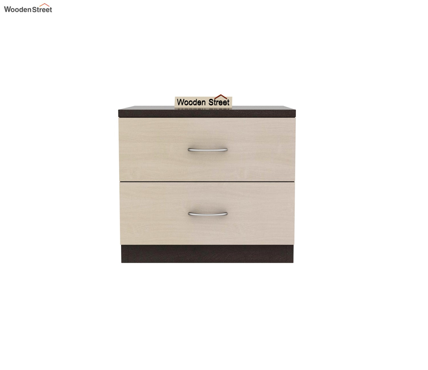 Carmen Bed Side Table (Flowery Wenge - Ice Beech Finish)