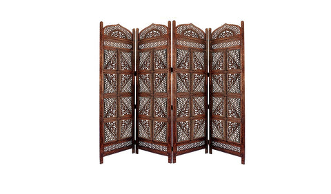 Ziya 4 Panel Carved Wooden Partition