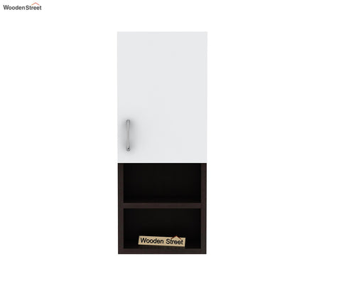 Stark Wall Cabinet (Flowery Wenge - Frosty White Finish)