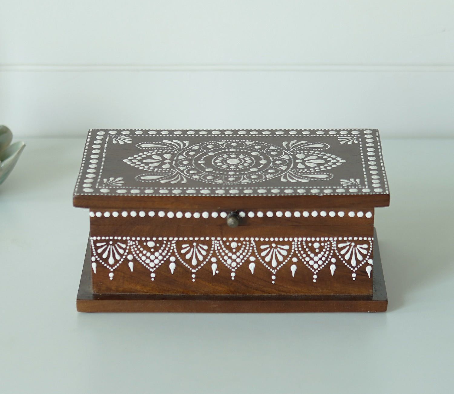 Medhini Hand Painted Solid Wood Jewellery Box