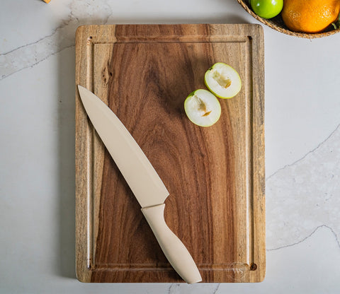 Grove Large Mango Wood Handcrafted Non Slip Chopping Board For Kitchen
