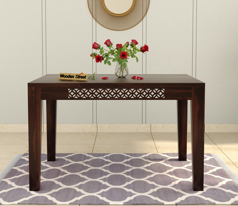 Cambrey Compact 4 Seater Dining Table (Walnut Finish)