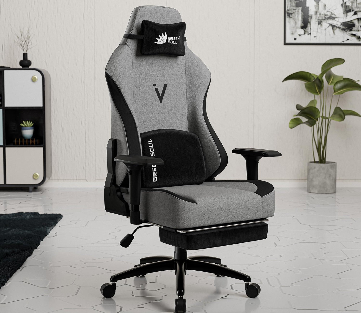 Vision Pro Multi-Functional Ergonomic with Footrest (Grey)