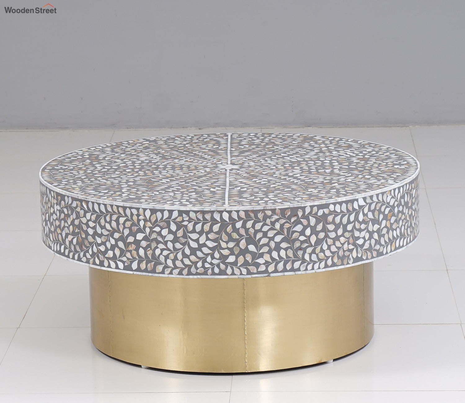 Isla Floral Designed Mother of Pearl Coffee Table