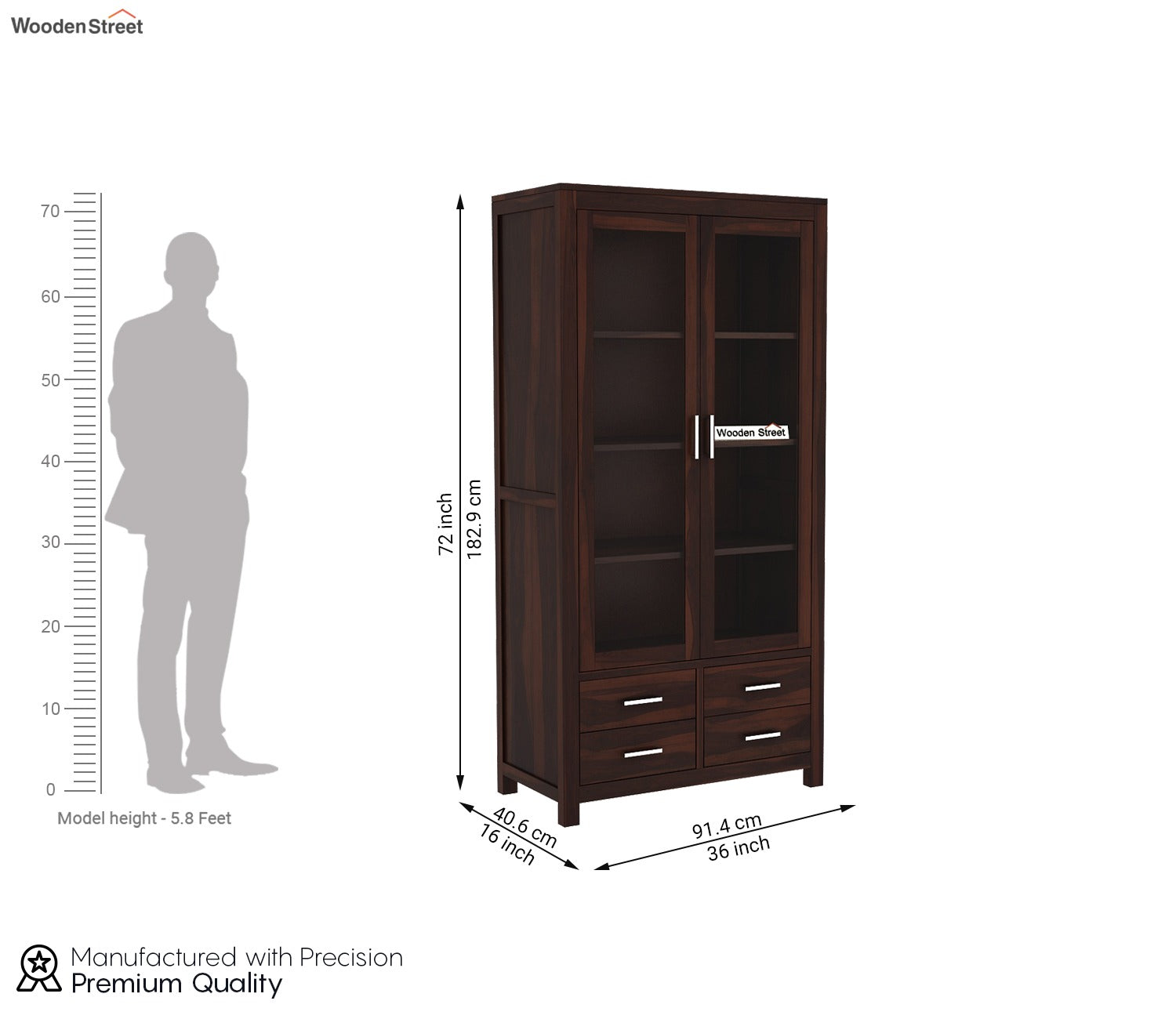 Portus Bookshelf (Walnut Finish)