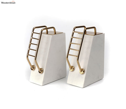 White Mania Marble Book End