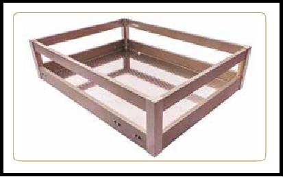 Trueliving_MATTEE CHAMPAGNE PLAIN BASKET - 6” *15" 380  MM/450M Cabinet