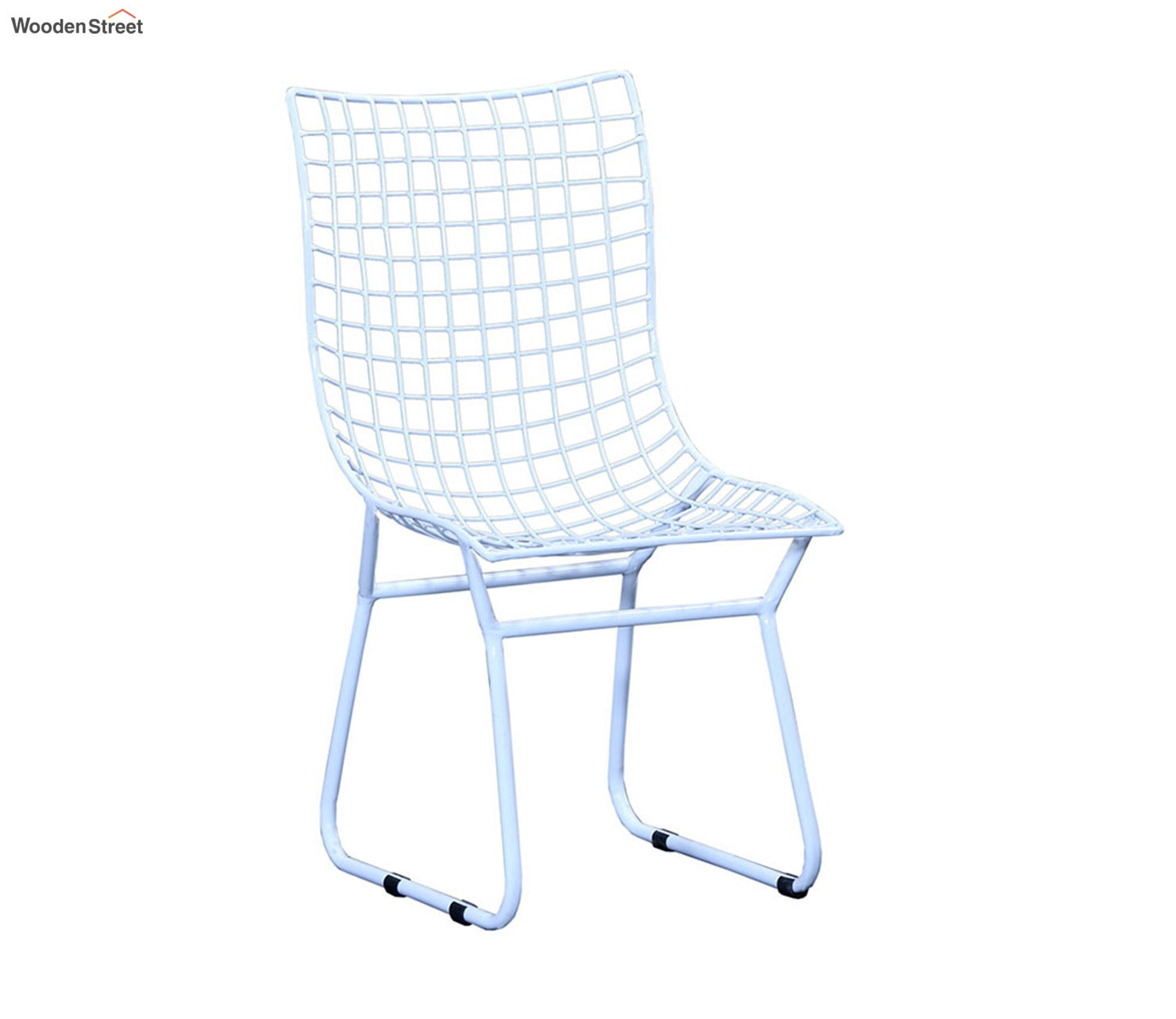 Todd Wire Mesh Metal Chair (White)