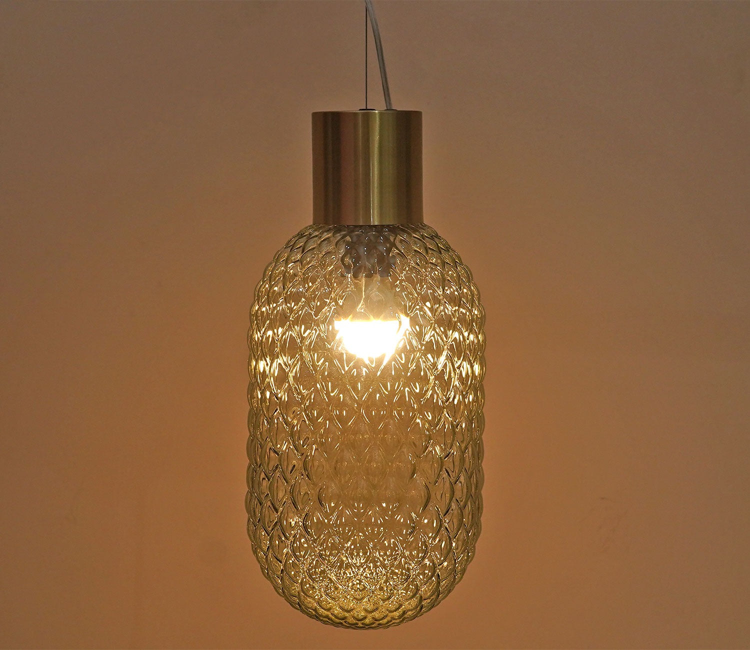 Eron Amber Glass Pendant Light