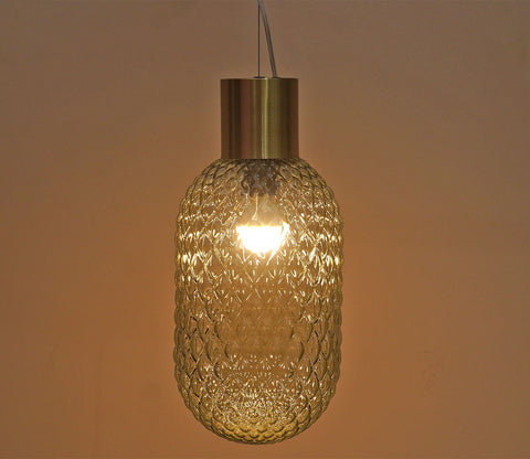 Eron Amber Glass Pendant Light