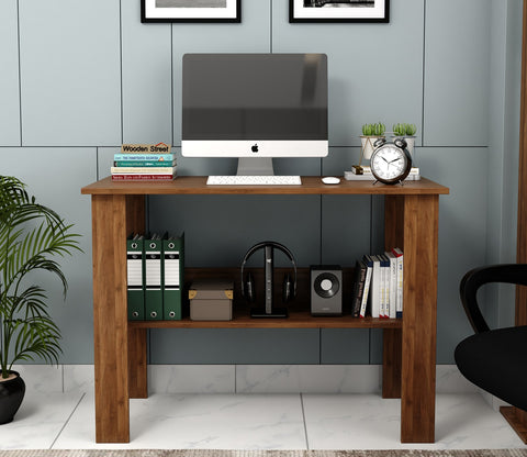 Brook Engineered Wood Study Table (Columbian Walnut Finish)