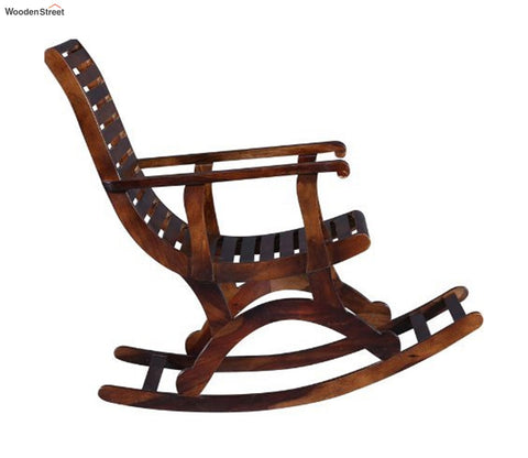 Mia Standard Size Solid Wood Rocking Chair in Provincial Glossy Finishing